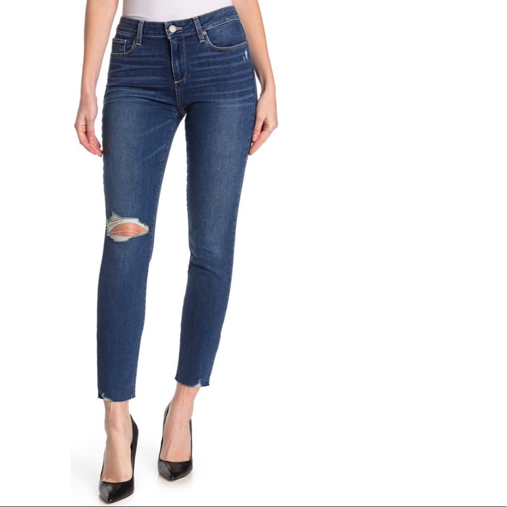 NWT PAIGE Verdugo Distressed Ankle Cut Jeans in size 27